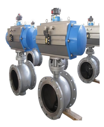 Pneumatic V-type regulating ball valve