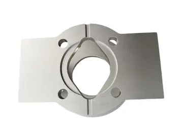 Precision Machined Valve Bracket – 316 Stainless Steel with Bead-Blasted Finish
